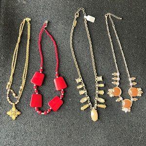 4 costume jewelry necklaces